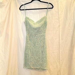 NWT Windsor sage sequins mini formal dress Size small